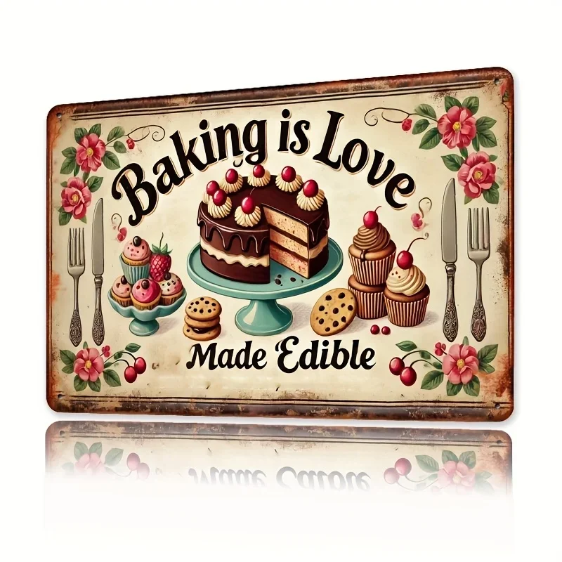 Kitchen Baking Decor - Room Decor Vintage Baking is Love