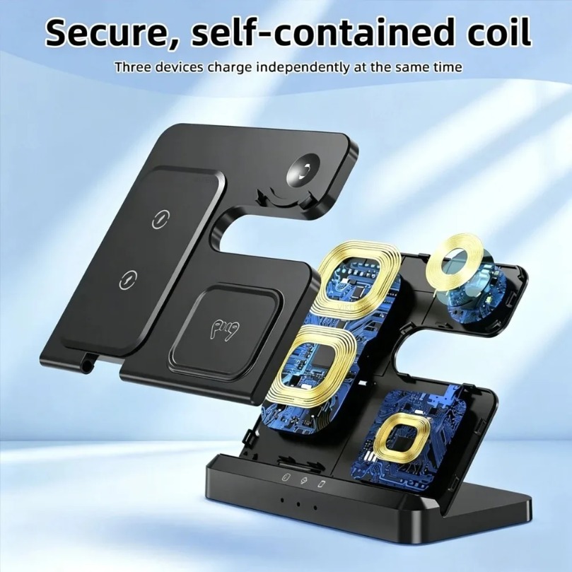 3 in 1 Fast Wireless Charger F - огляд і ціна Cooling Rack Wire