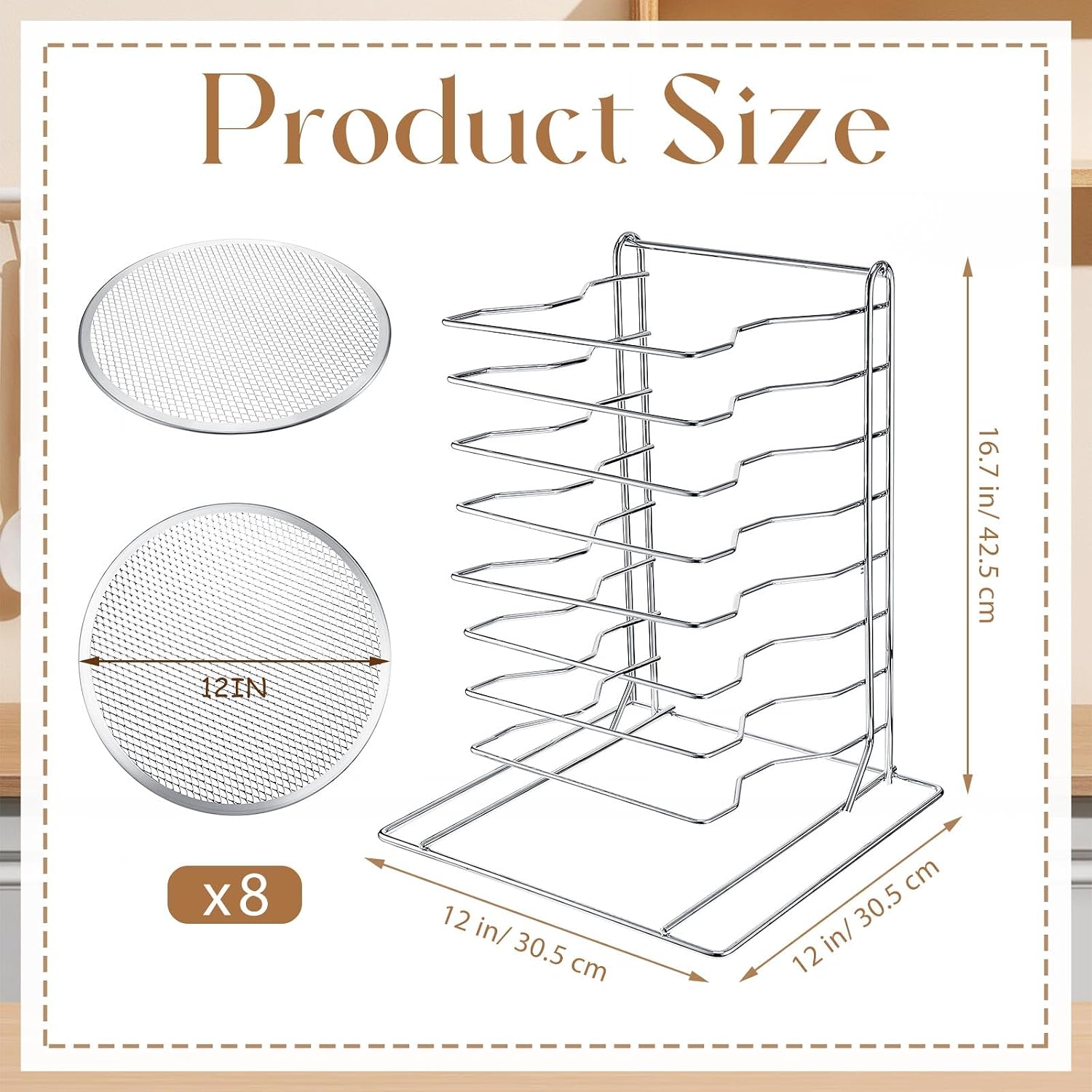 Pizza Rack 8 Tiered Stand With - огляд і ціна Kitchen Baking Products