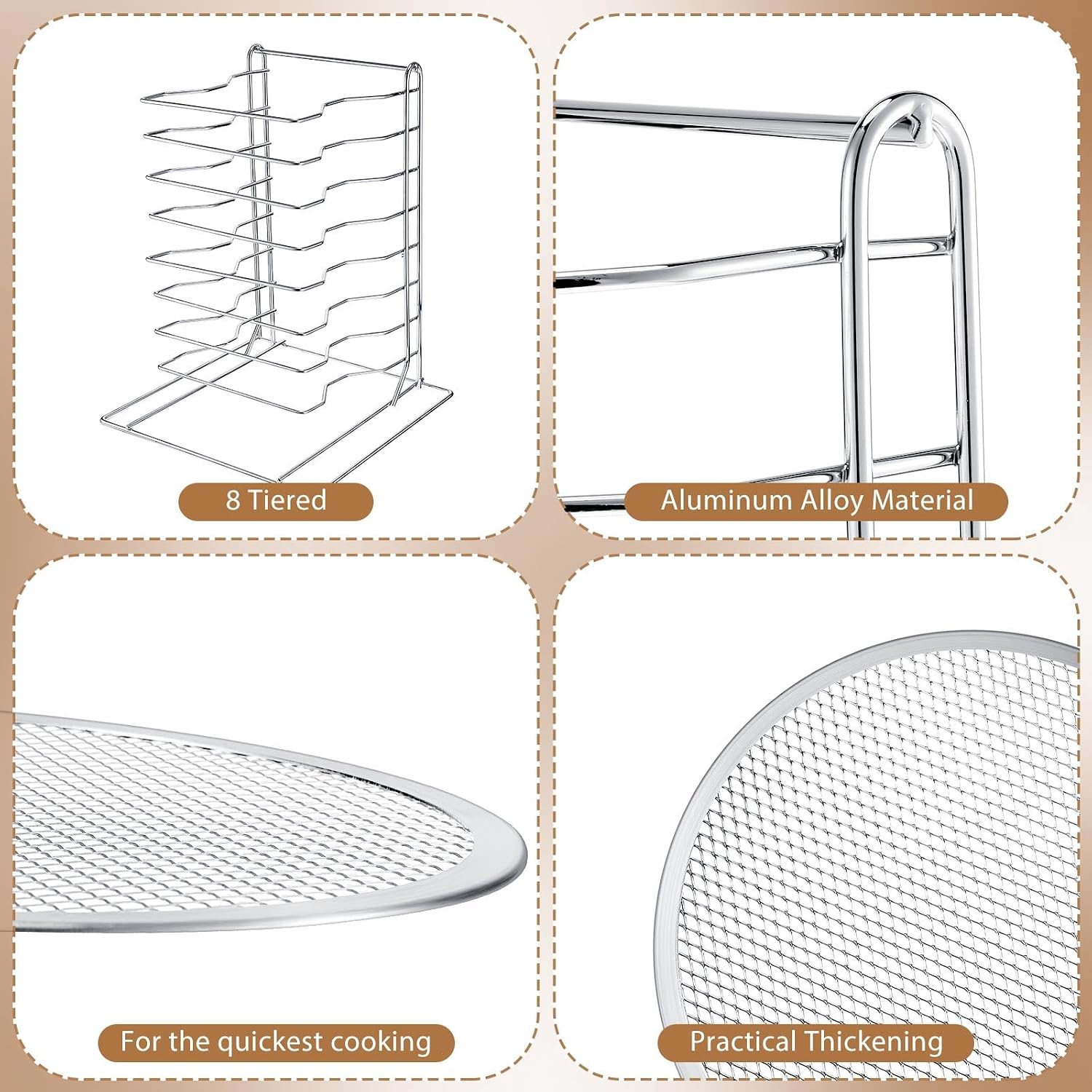 Pizza Rack 8 Tiered Stand With - огляд і ціна Kitchen Baking Products