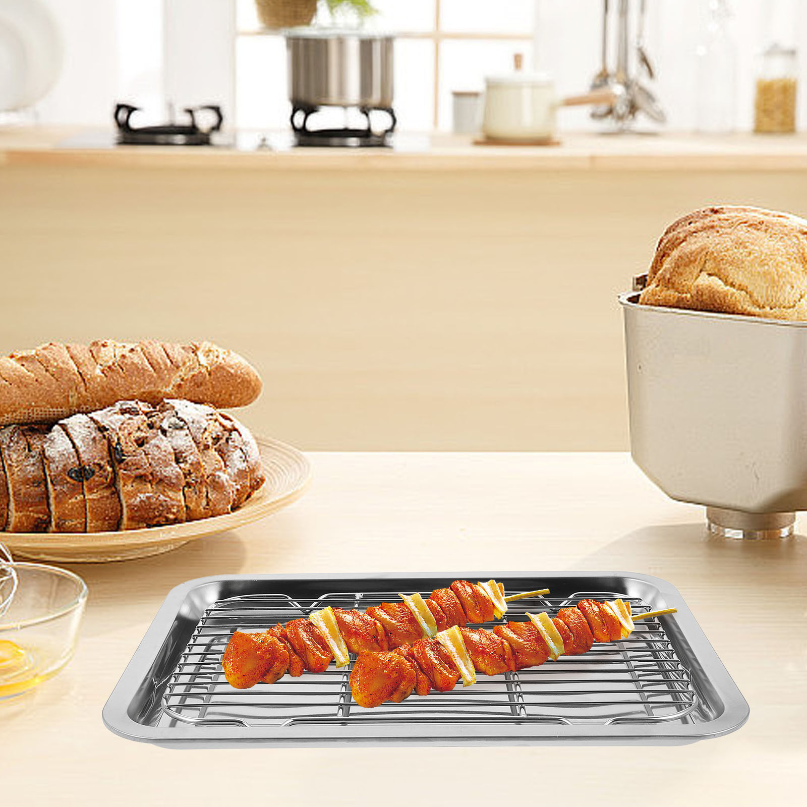 1Set Stainless Steel Wire Baki - огляд і ціна Cooling Rack Wire